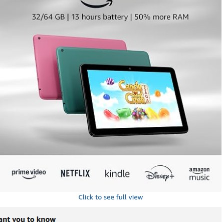 Amazon Fire HD 8 tablet (newest gen), 8" HD Display, 4 GB memory, 64 GB, responsive and vibrant, designed for portable entertainment, Black, (2024 release) – with ads